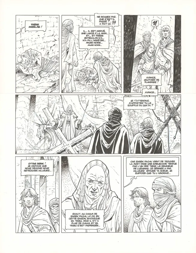 Planche noir et blanc, Croisade, Philippe Xavier