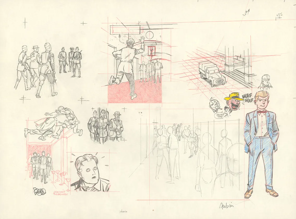 Crayonné, Blake et Mortimer, Huit heures à Berlin (T.29), Antoine Aubin
