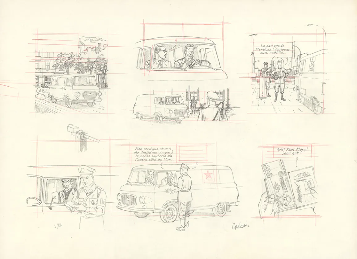 Crayonné, Blake et Mortimer, Huit heures à Berlin (T.29), Antoine Aubin