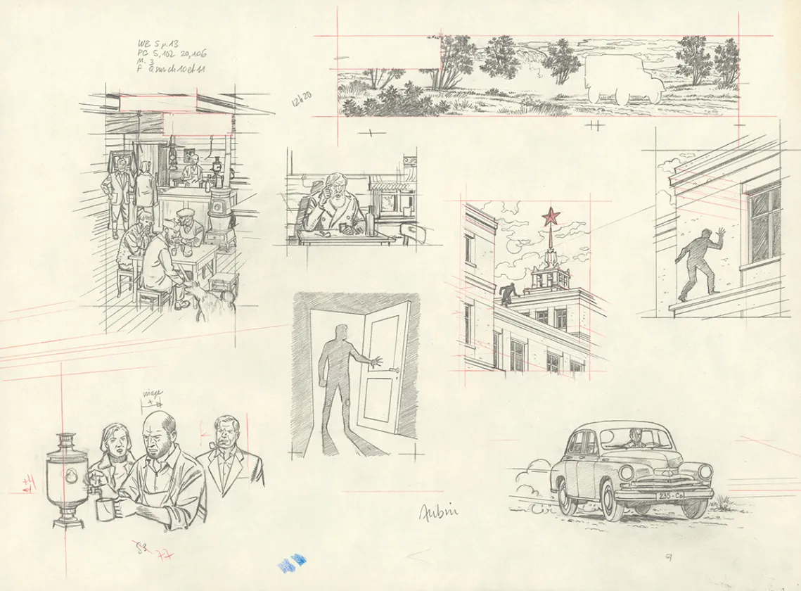 Crayonné, Blake et Mortimer, Huit heures à Berlin (T.29), Antoine Aubin