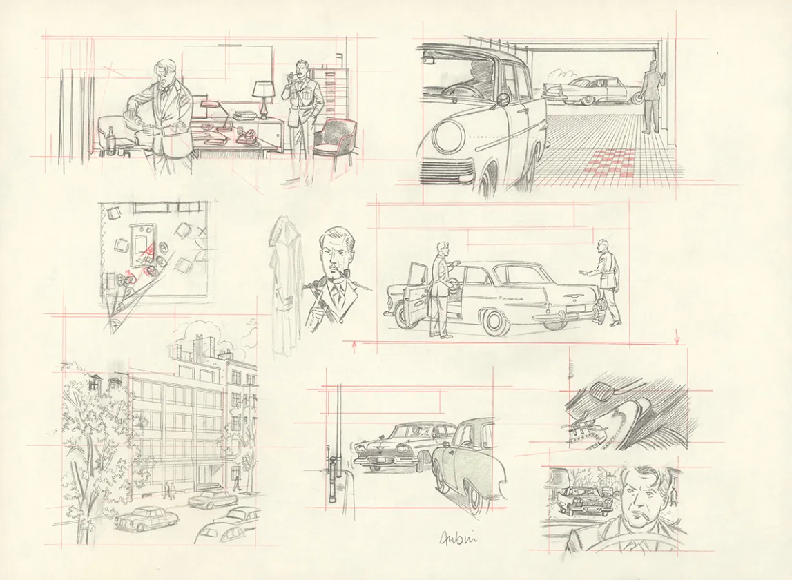 Sketch, Blake et Mortimer, Huit heures à Berlin (T.29), Antoine Aubin
