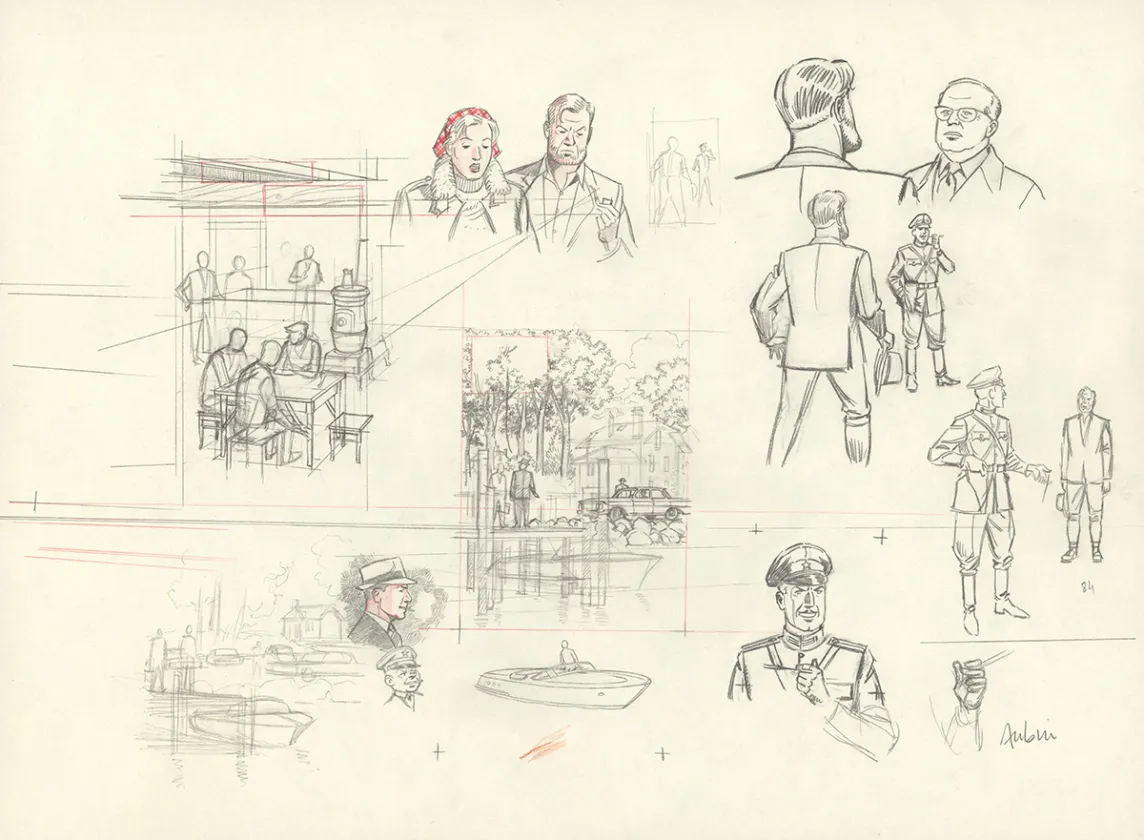 Crayonné, Blake et Mortimer, Huit heures à Berlin (T.29), Antoine Aubin