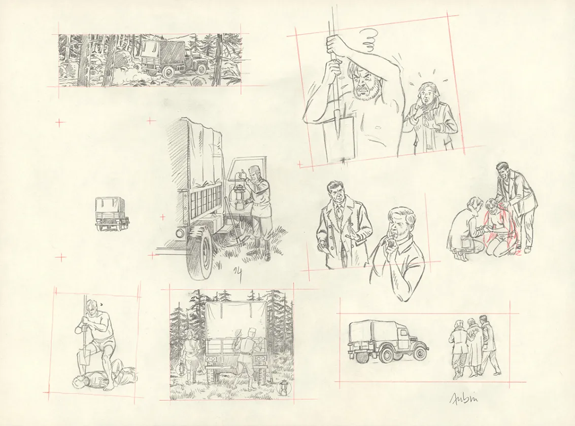 Sketch, Blake et Mortimer, Huit heures à Berlin (T.29), Antoine Aubin
