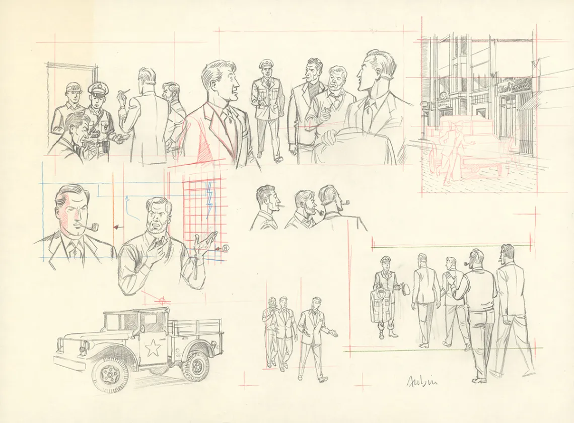 Crayonné, Blake et Mortimer, Huit heures à Berlin (T.29), Antoine Aubin