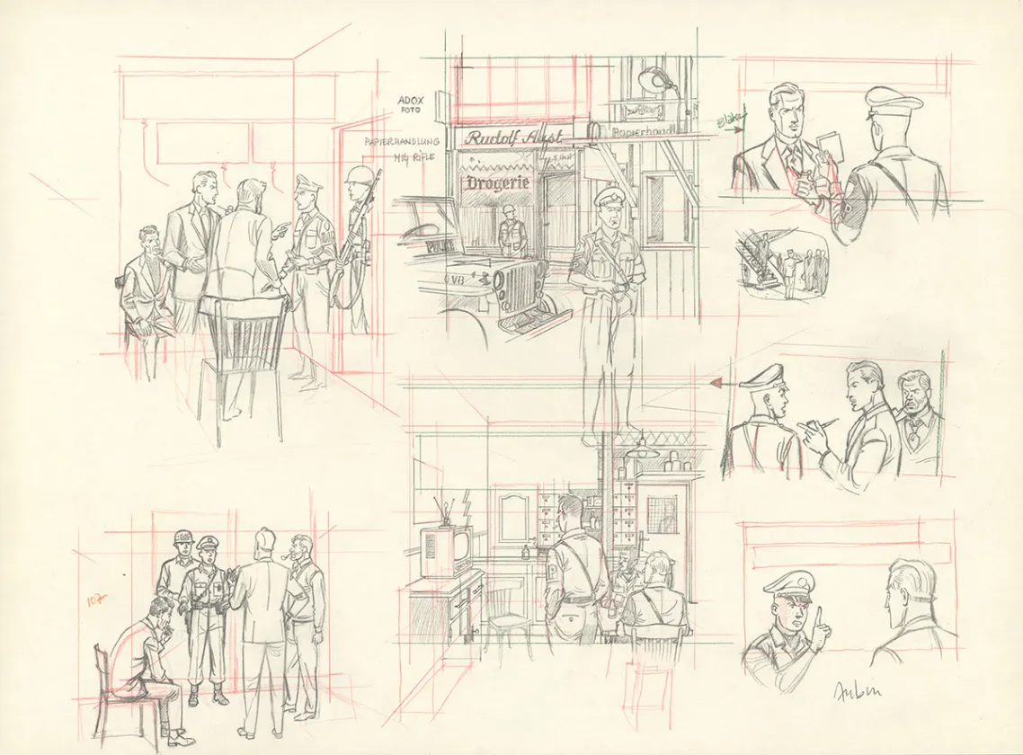 Crayonné, Blake et Mortimer, Huit heures à Berlin (T.29), Antoine Aubin