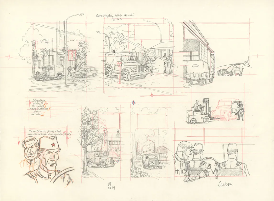 Crayonné, Blake et Mortimer, Huit heures à Berlin (T.29), Antoine Aubin