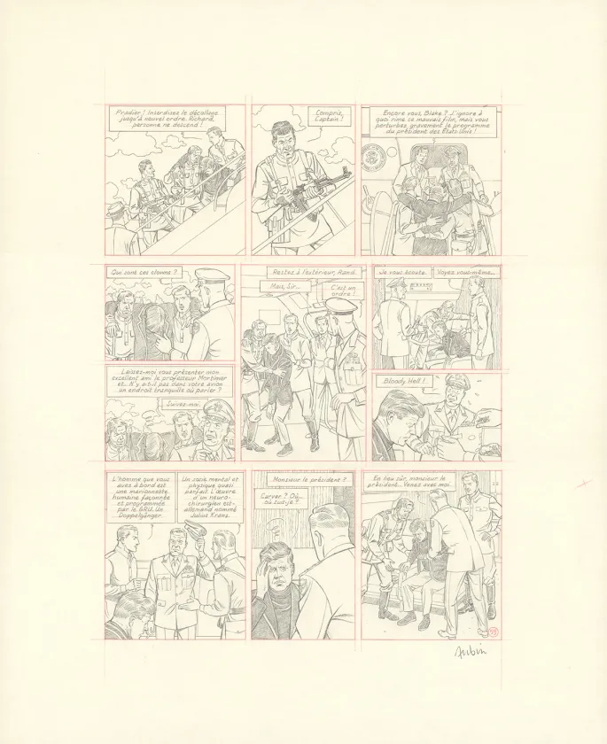 Sketch, Blake et Mortimer, Huit heures à Berlin (T.29), Antoine Aubin