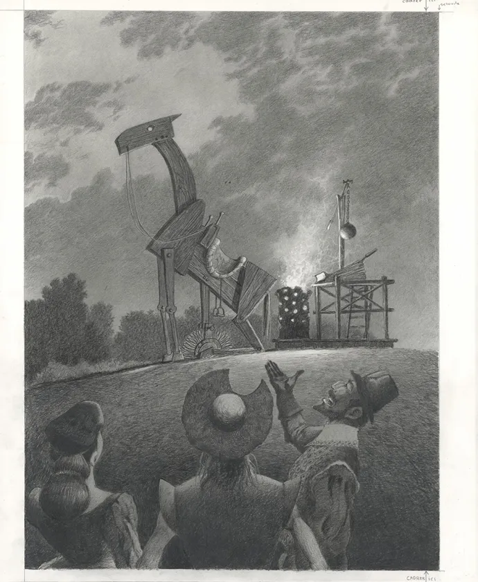 Planche noir et blanc, Don Quichotte de la Manche, Paul & Gaëtan Brizzi