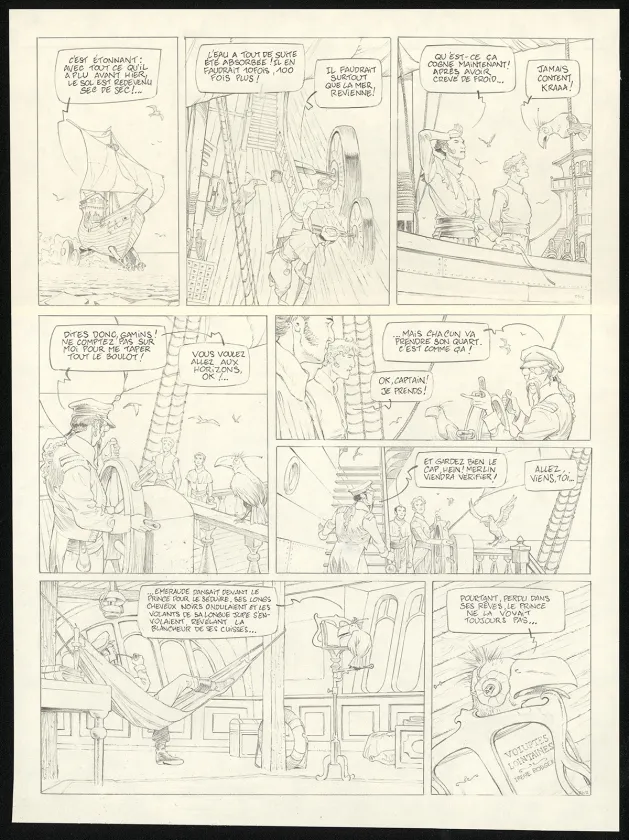 Black and white original page, Sprague (T.1), Olivier Roman