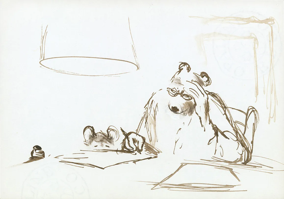 Illustration couleur, Ernest et Célestine, Cet été-là, Gabrielle Vincent
