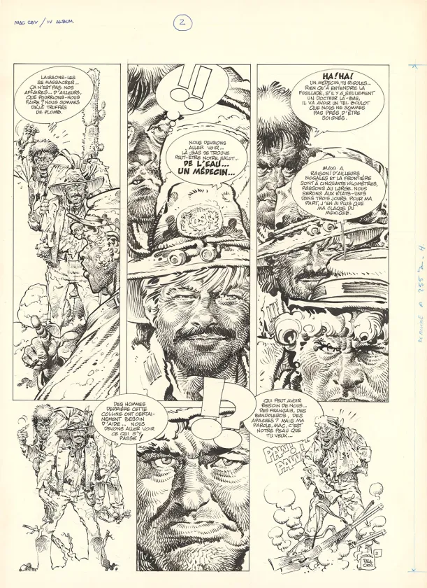 Planche noir et blanc, Mac Coy, Le Triomphe de Mac Coy (T.4), Antonio Hernandez Palacios