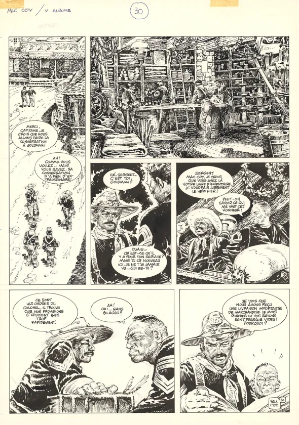 Black and white original page, Mac Coy, Wanted Mac Coy (T.5), Antonio Hernandez Palacios