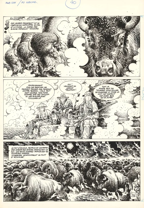 Planche noir et blanc, Mac Coy, L'Outlaw (T.12), Antonio Hernandez Palacios