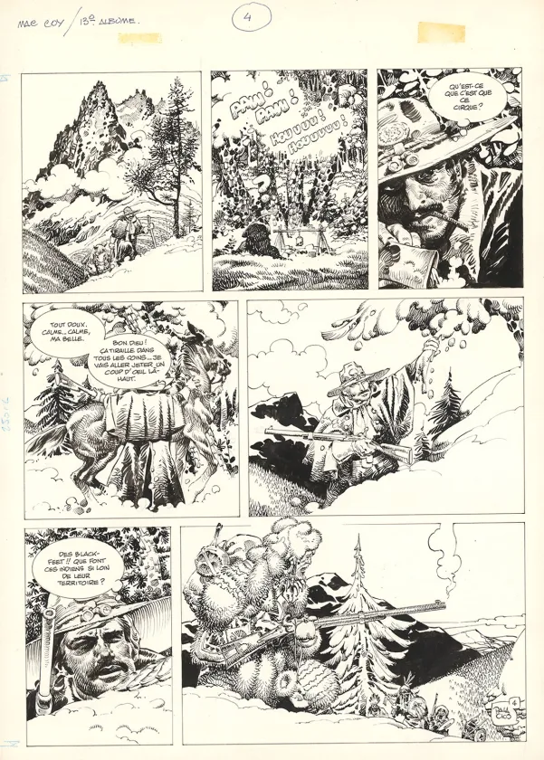 Black and white original page, Mac Coy, Les Collines de la peur (T.13), Antonio Hernandez Palacios