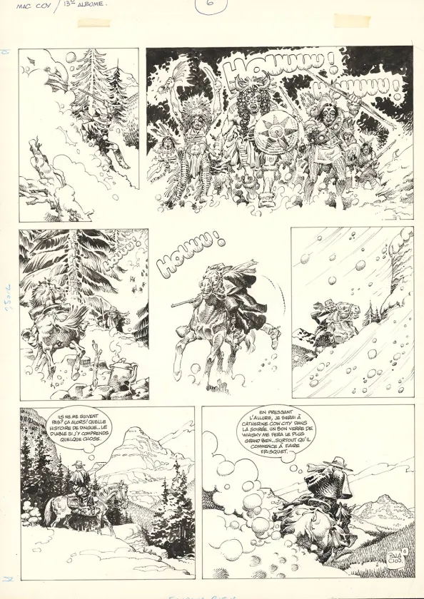 Black and white original page, Mac Coy, Les Collines de la peur (T.13), Antonio Hernandez Palacios