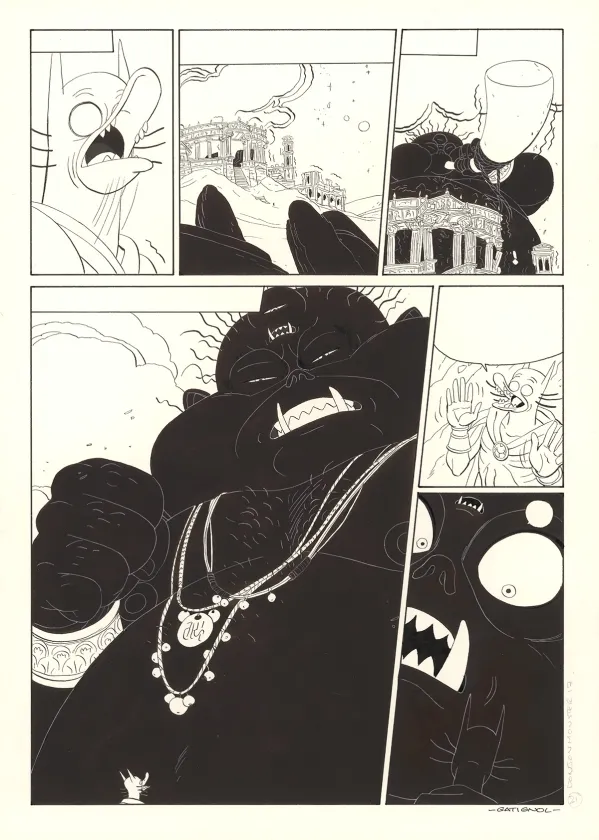 Planche noir et blanc, Donjon Monsters, Un héritage trompeur (T.17), Bertrand Gatignol