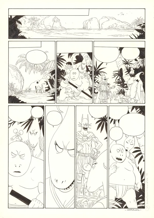 Planche noir et blanc, Donjon Monsters, Un héritage trompeur (T.17), Bertrand Gatignol