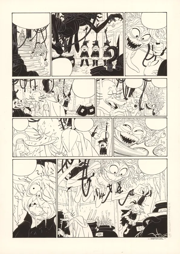 Black and white original page, Donjon Monsters, Un héritage trompeur (T.17), Bertrand Gatignol