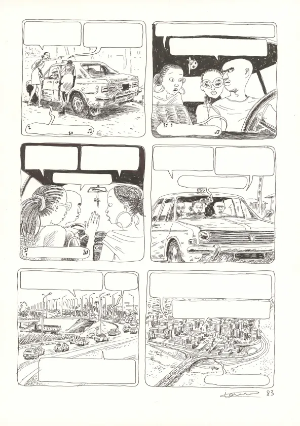 Planche noir et blanc, Aya de Yopougon, Volume 4 (T.4), Clément Oubrerie