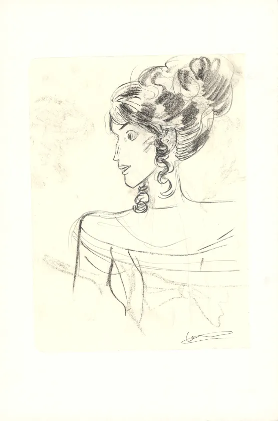Black and white illustration, Voltaire amoureux, Clément Oubrerie