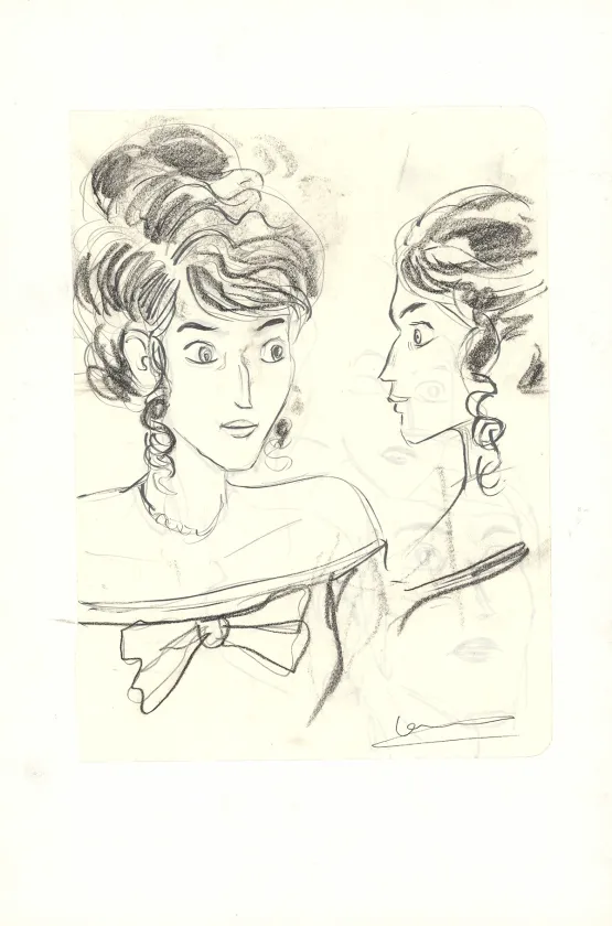 Illustration noir et blanc, Voltaire amoureux, Clément Oubrerie