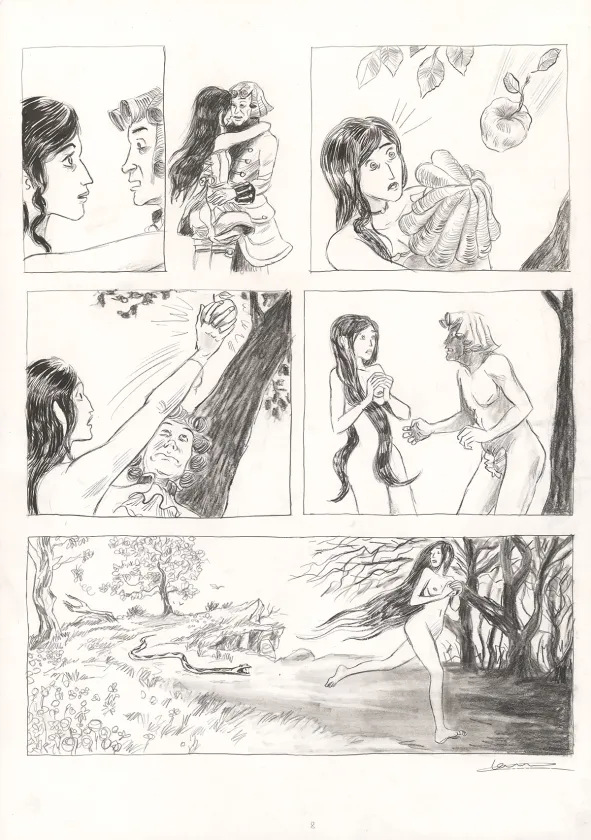 Planche noir et blanc, Voltaire amoureux, Voltaire très amoureux (T.2), Clément Oubrerie