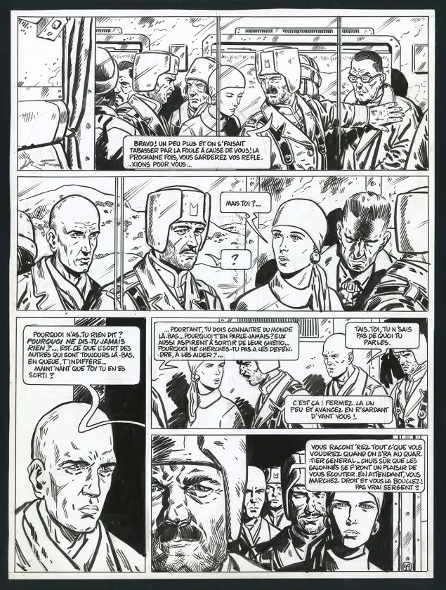 Planche noir et blanc, Le Transperceneige - Snowpiercer, Le Transperceneige - Snowpiercer (T.1), Jean-Marc Rochette