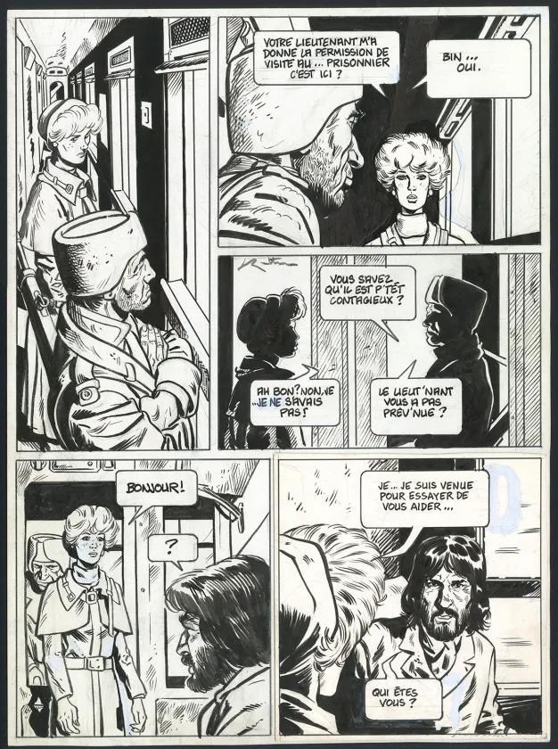 Black and white original page, Le Transperceneige - Snowpiercer, Le Transperceneige - Snowpiercer (T.1), Jean-Marc Rochette