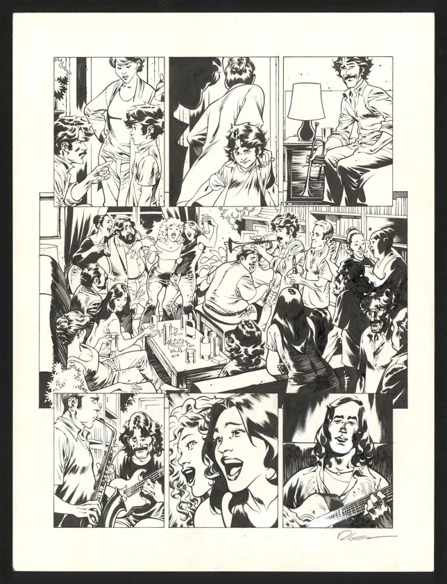 Planche noir et blanc, Jazz Maynard, Live in Barcelona (T.7),  Roger
