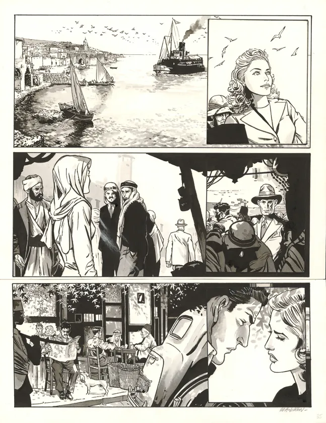 Planche noir et blanc, Les Enfants du ciel, Bernard Vrancken