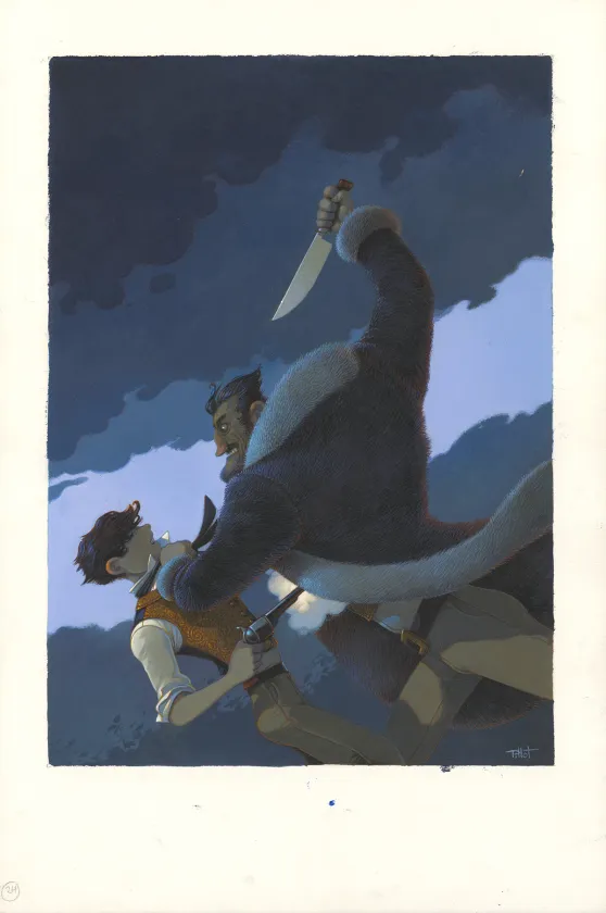 Colored illustration, Deux ans de vacances, Frédéric Pillot