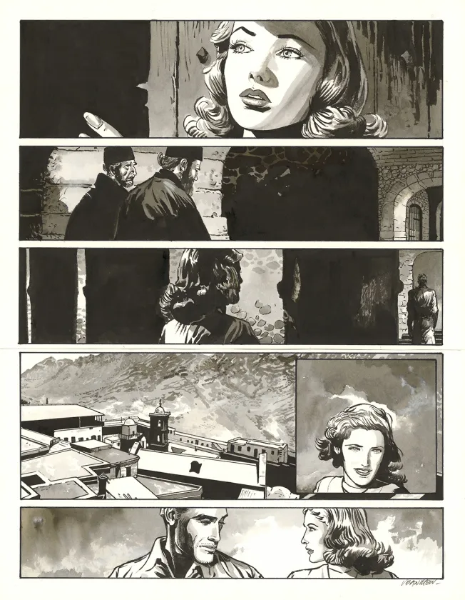 Planche noir et blanc, Les Enfants du ciel, Bernard Vrancken