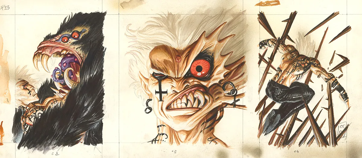 Colored illustration, Requiem Chevalier Vampire, Résurrection (T.1), Olivier Ledroit
