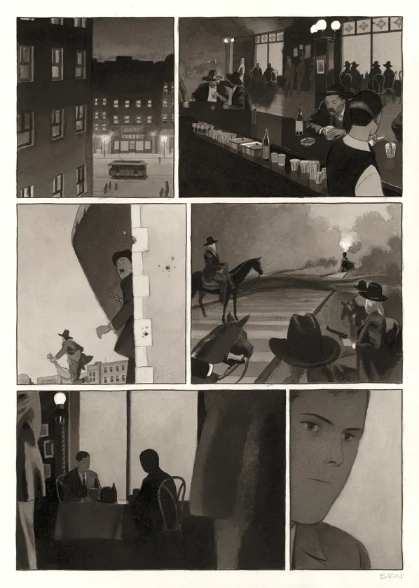 Black and white original page, Mauvaise Réputation, La Véritable histoire d'Emmett Dalton 2/2 (T.2), Emmanuel Bazin