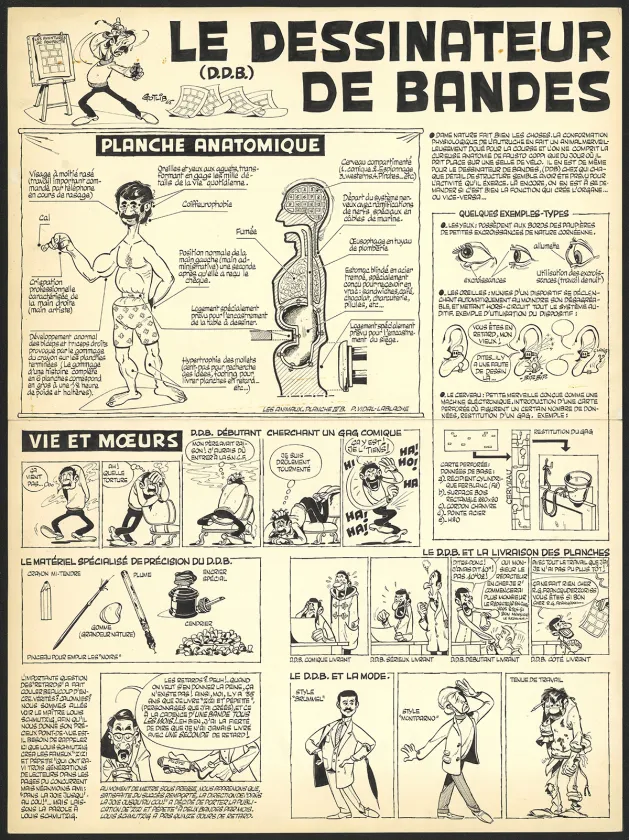 Planche noir et blanc, Marcel Gotlib