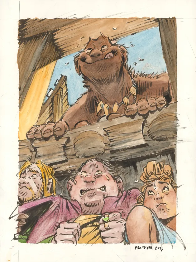 Illustration couleur, Trolls de Troy, Jean-Louis Mourier