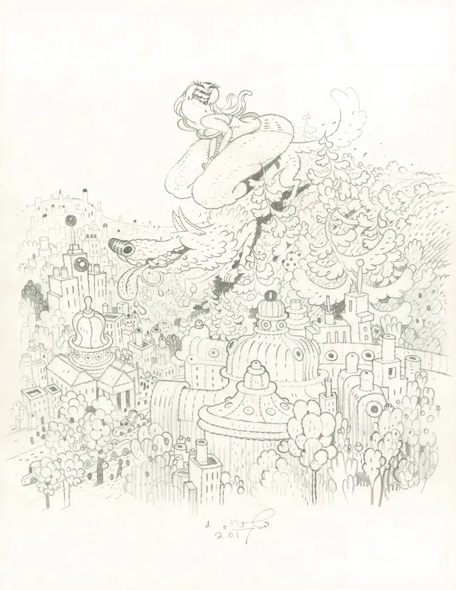 Illustration noir et blanc, Pillowy, the Art of Dave Cooper, Dave Cooper