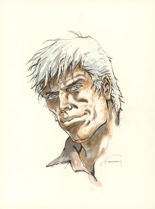Colored illustration, Bernard Prince,  Hermann