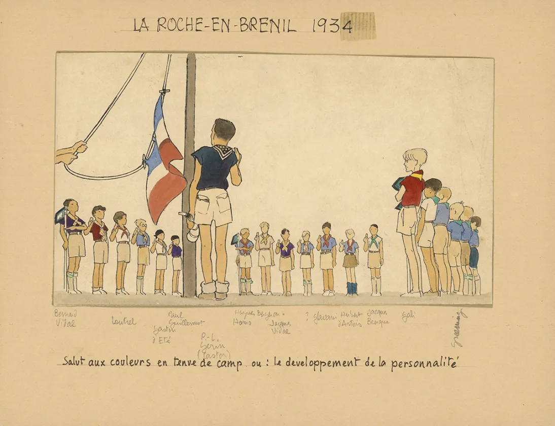Illustration couleur, Du temps que j'étais "Boiscout", Pierre Joubert