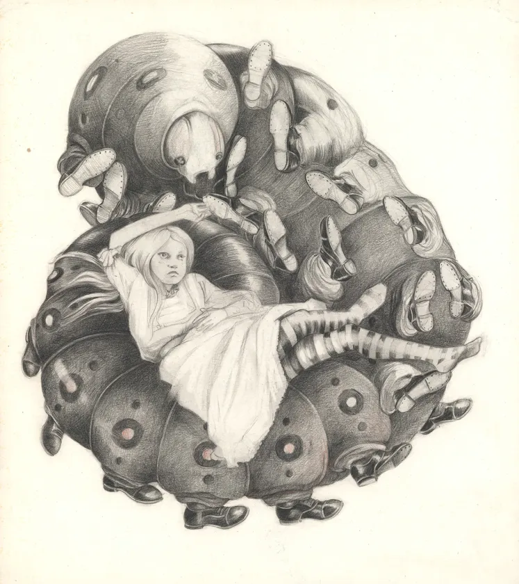 Black and white illustration, Daria Schmitt