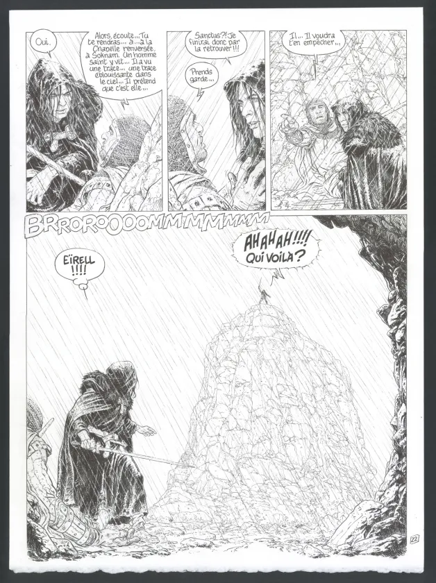 Planche noir et blanc, Complainte des Landes Perdues, La Fée Sanctus (T.7), Philippe Delaby
