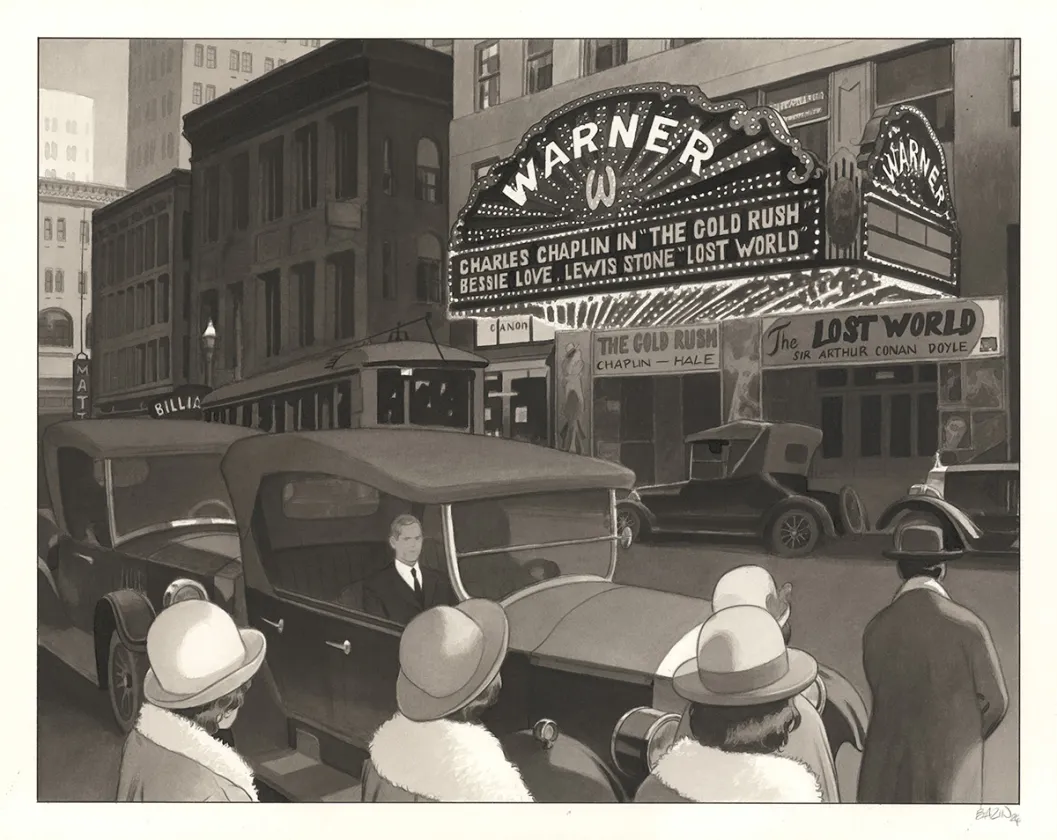 Black and white illustration, Emmanuel Bazin