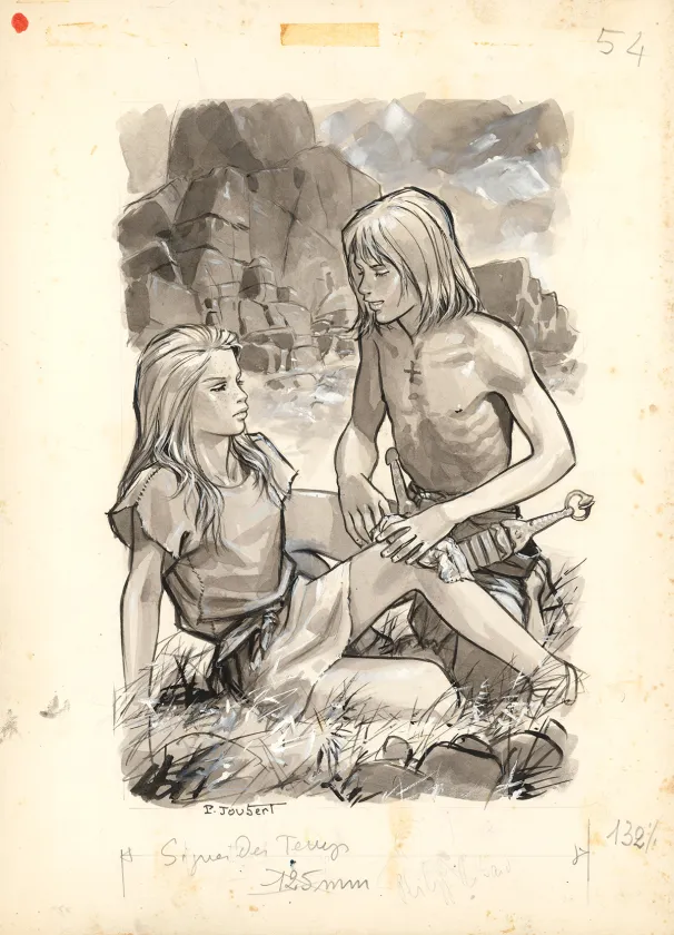 Illustration couleur, La caverne du temps, Pierre Joubert
