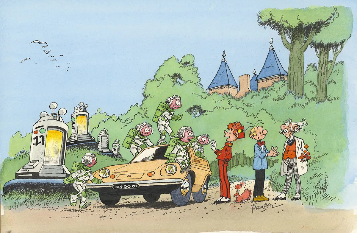 Illustration couleur, Spirou et Fantasio, Jean-Claude Fournier