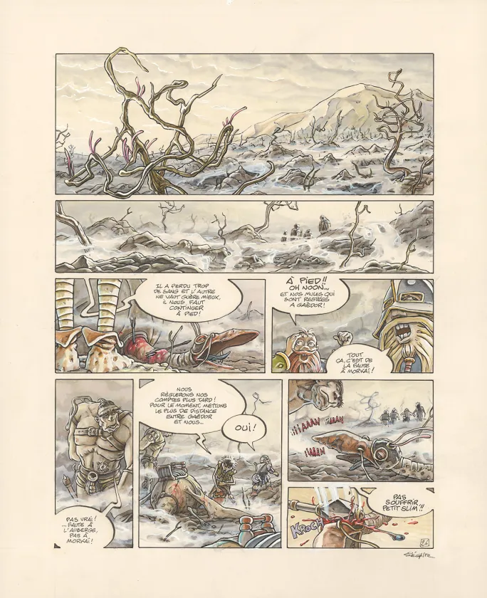 Colored original page, Légendes des Contrées oubliées, La Saison des cendres (T.1), Thierry Ségur