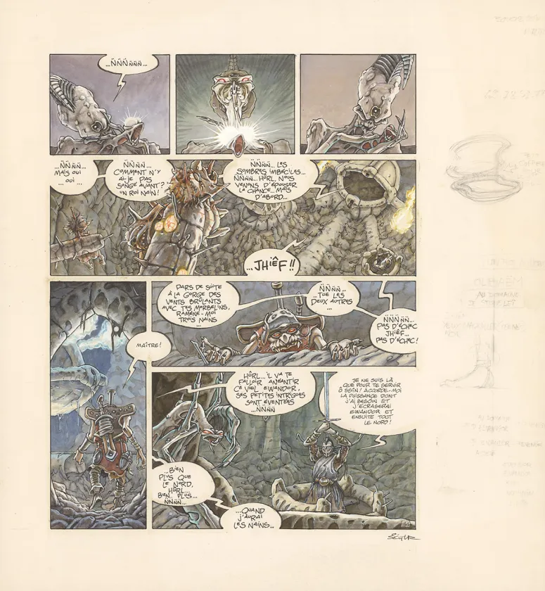 Colored original page, Légendes des Contrées oubliées, La Saison des cendres (T.1), Thierry Ségur