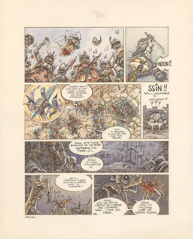 Colored original page, Légendes des Contrées oubliées, La Saison des cendres (T.1), Thierry Ségur
