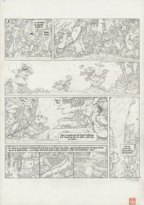 Planche noir et blanc, Le Vent dans les Sables , Étranges Etrangers (T.2), Michel Plessix