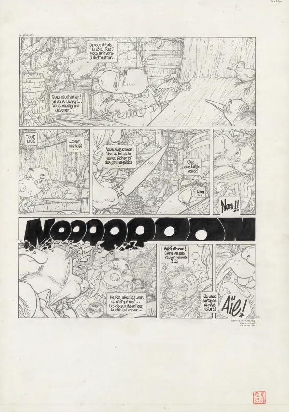 Planche noir et blanc, Le Vent dans les Sables , Étranges Etrangers (T.2), Michel Plessix