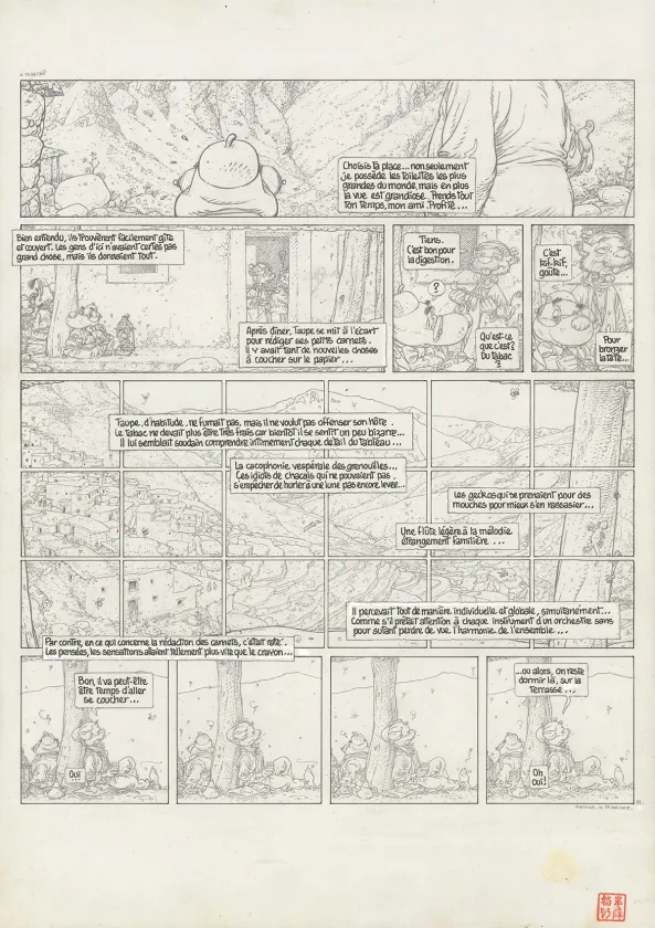 Planche noir et blanc, Le Vent dans les Sables , La Tentation du Désert (T.3), Michel Plessix